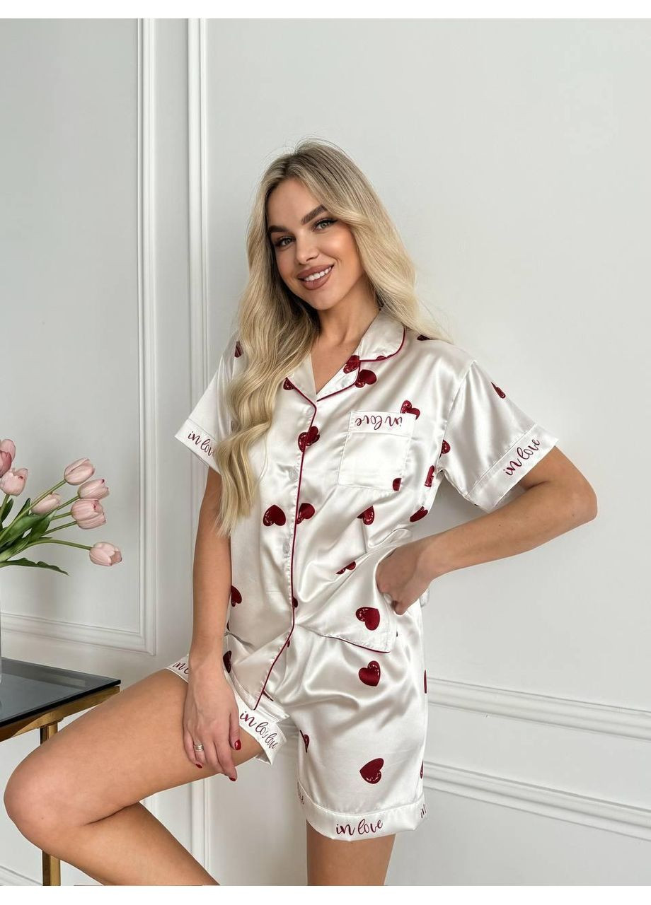 Белая пижама do2796 in love No Brand