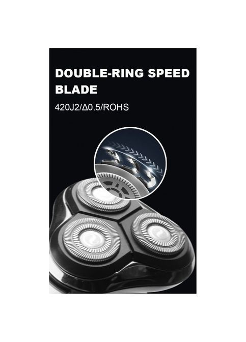 Електробритва для чоловіків роторна для гоління з плавальними головками DSP 60112 IPX5 USB No Brand (323486705)