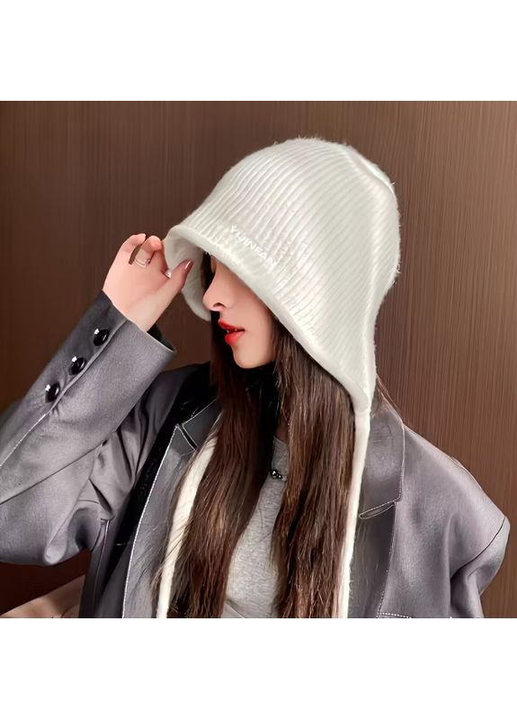 Женская шапка белая No Brand (366247850)