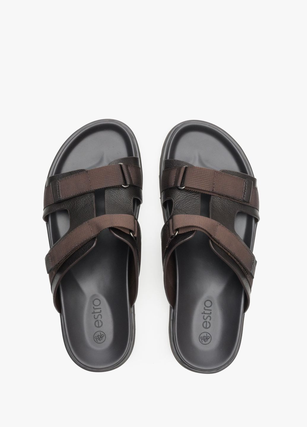 Шльопанці, колір коричневий Estro (323585869)