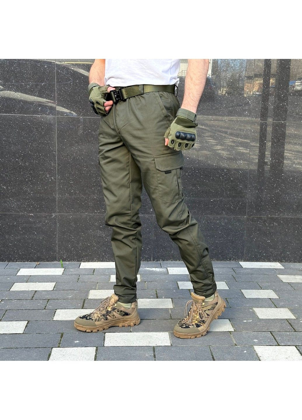 Чоловічі карго штани Basik Olive Rextim (303278226)