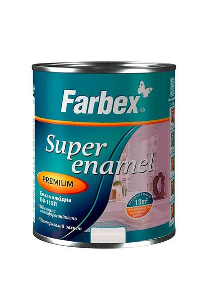 Емаль алкідна ТМ ПФ-115П темно-коричнева 0,9кг Farbex 046864 (316463812)