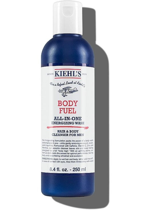 Очищающий и тонизирующий гель для тела и волос мужчин Body Fuel All-in-One Energizing Wash 250ml (463821-30504410) Kiehl's (368633618)