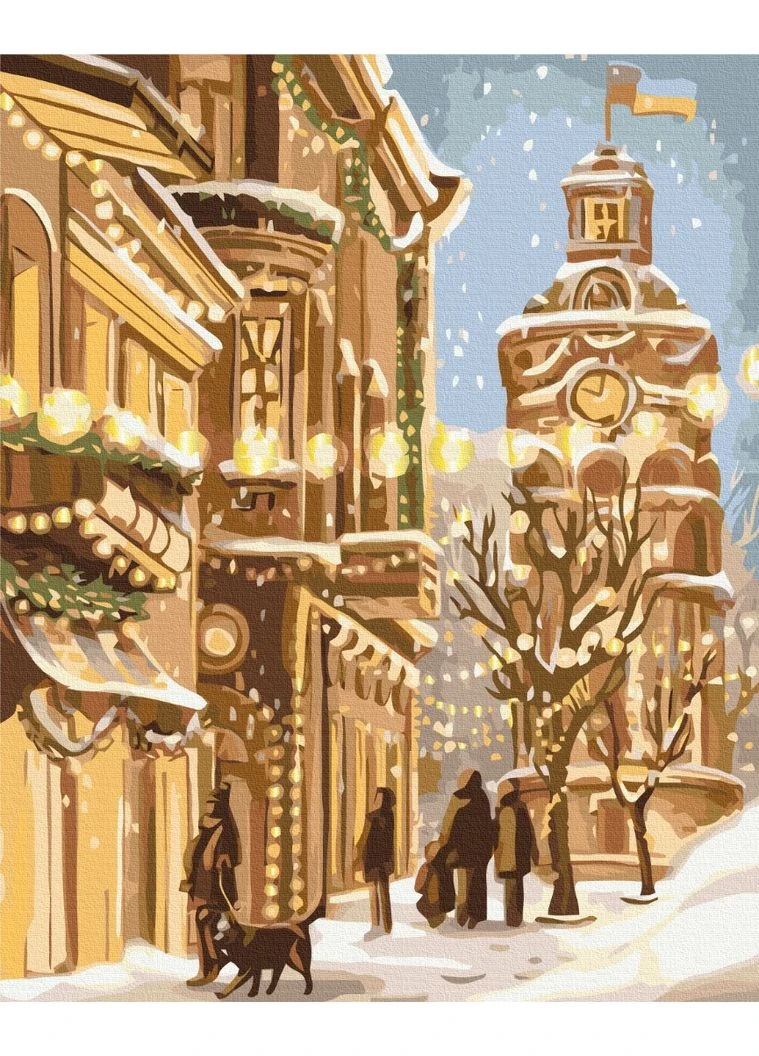 Картина по номерам "Зимняя Винница © Olena Lazarenko" 48x60 см зимний пейзаж подарок декор Brushme (396382958)