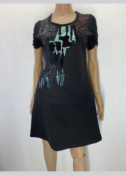 Черное коктейльное платье Carlopik однотонное