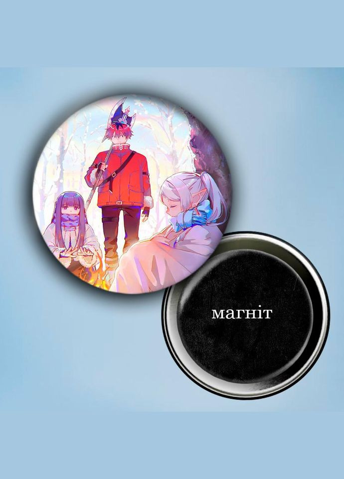 Фотомагнит (магнит на холодильник) Аниме Фрирен, провожающая в последний путь #0003 56 мм черный No Brand (309157741)