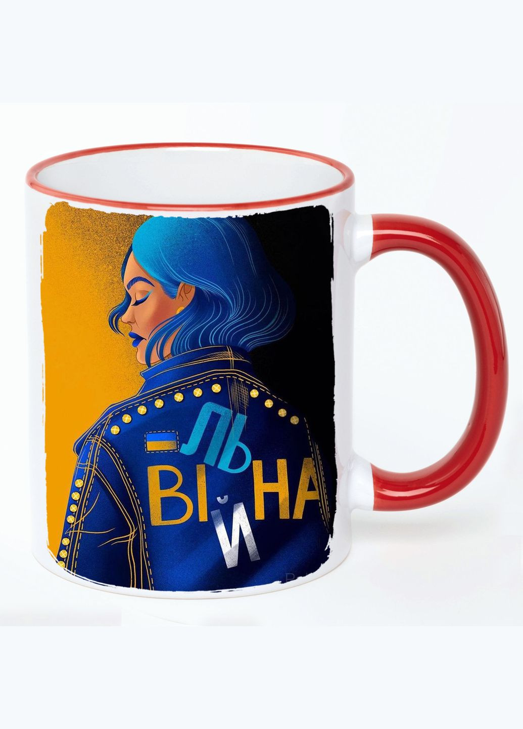 Чашка Патриотическая (кружка, кружка) #003 Белая с Красной ручкой 330 мл No Brand (322712379)