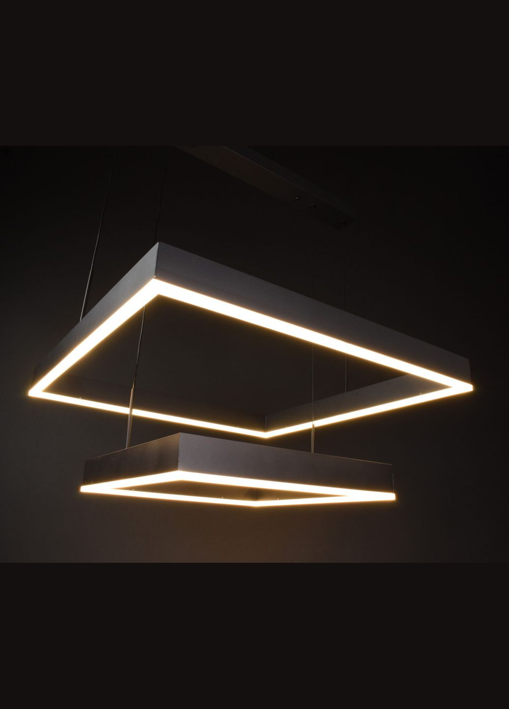 Люстра світлодіодна підвісна LED світильник для квартири на стелю лед 28010 Чорний 20-150х60х60 см. Sunnysky (364760554)