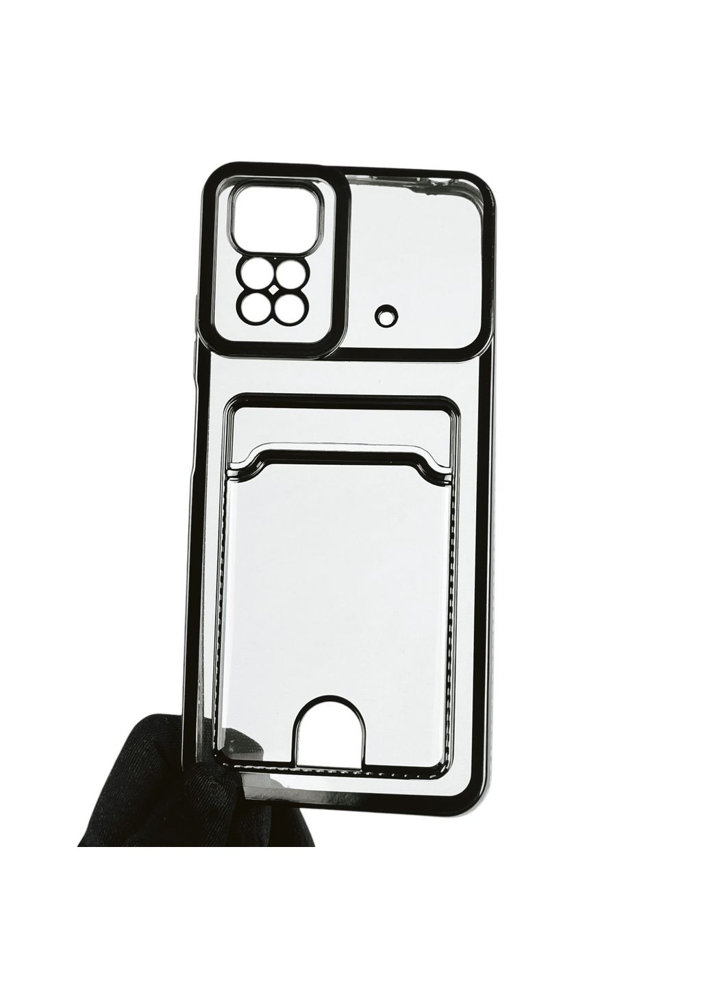 Чехол для Redmi Note 11 4G с чёрной окантовкой с карманом для карт на сяоми редми нот 11 чёрный Xiaomi (366019269)