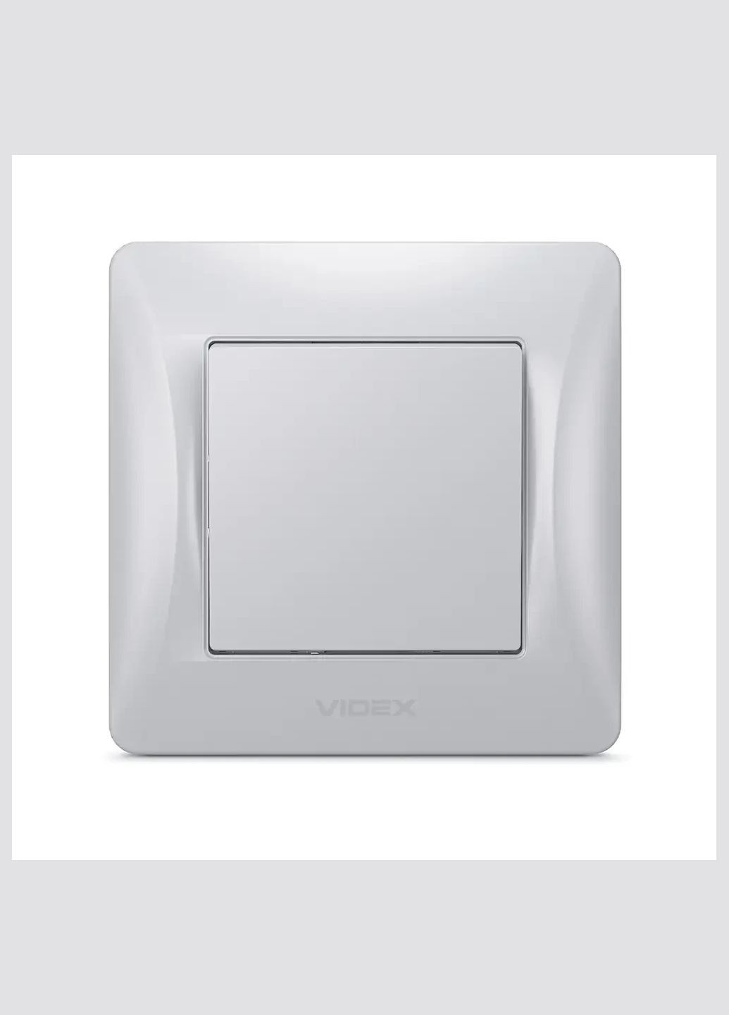 Выключатель одноклавишный серебряный шелк BINERA Videx (355267821)
