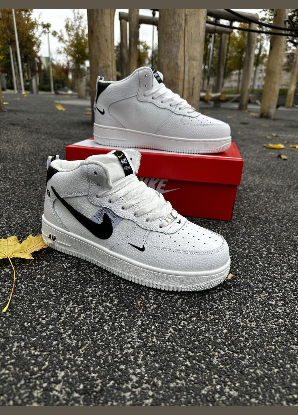 Білі Зимовий стильні кросівки з хутром No Brand