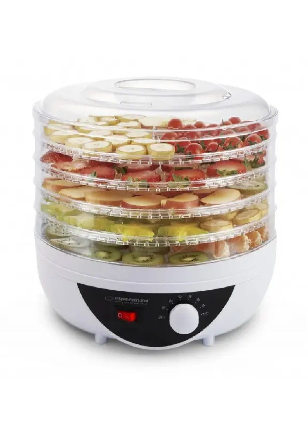 Сушарка для продуктів овочів фруктів з вбудованим вентилятором захистом від перегріву 5 піддонів 250 Вт (477148-Prob) Unbranded (294908246)