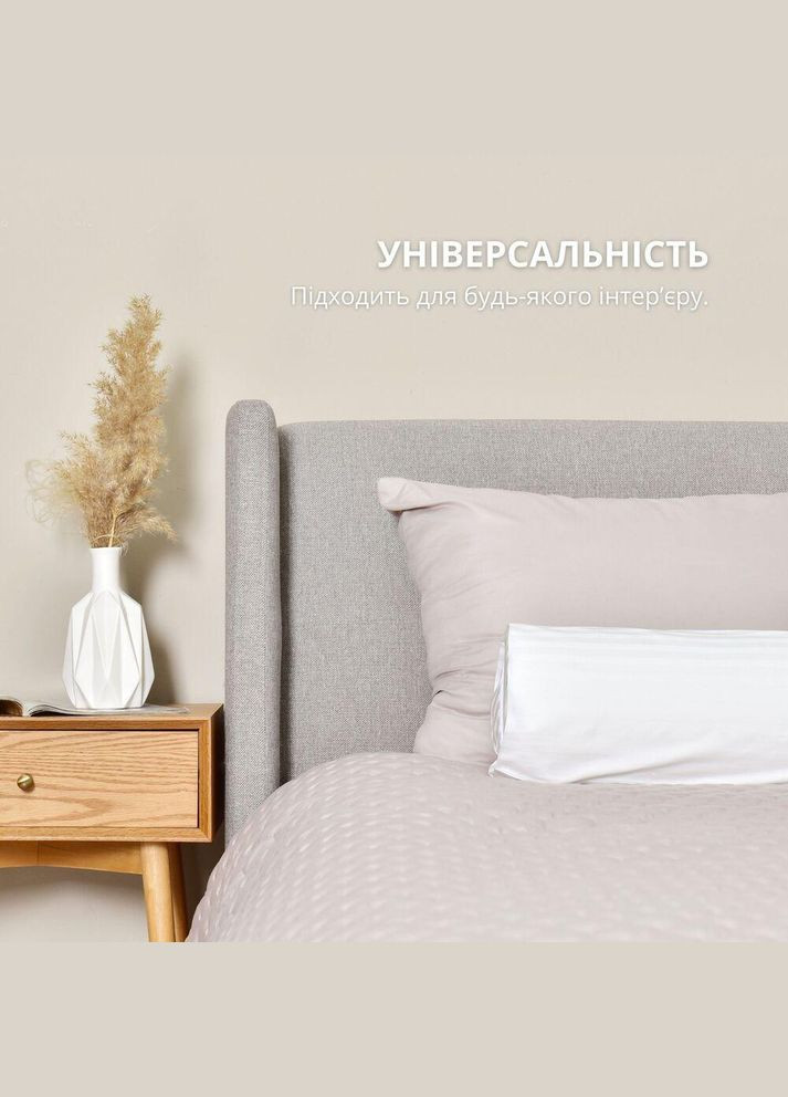 Наволочка для подушка валик 32х68 см сатин белый в полоску натуральный хлопок белый в полоску IDEIA (334726918)