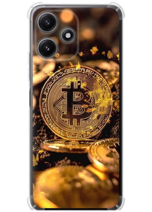 Силикон с усиленными углами чехол 'Золотая лихорадка биткойна' для Endorphone Xiaomi Poco M6 Pro 5G (355921357)