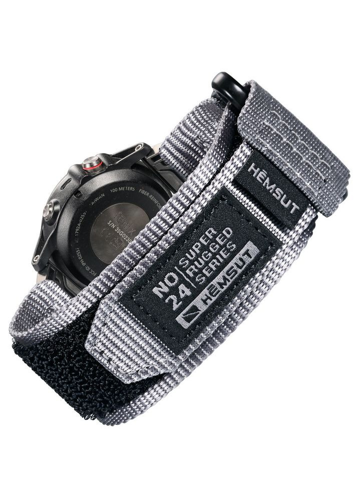 Ремешок для часов HS121 Super Strong Nylon Garmin Grey 22 mm Hemsut (365620995)