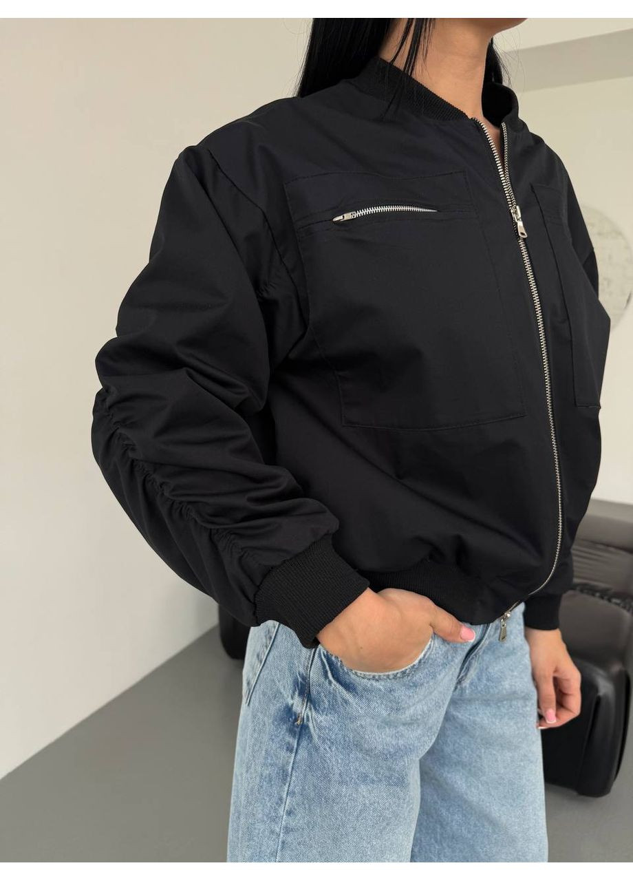 Жіночий бомбер з плащової тканини Україна на блискавці (360898562)