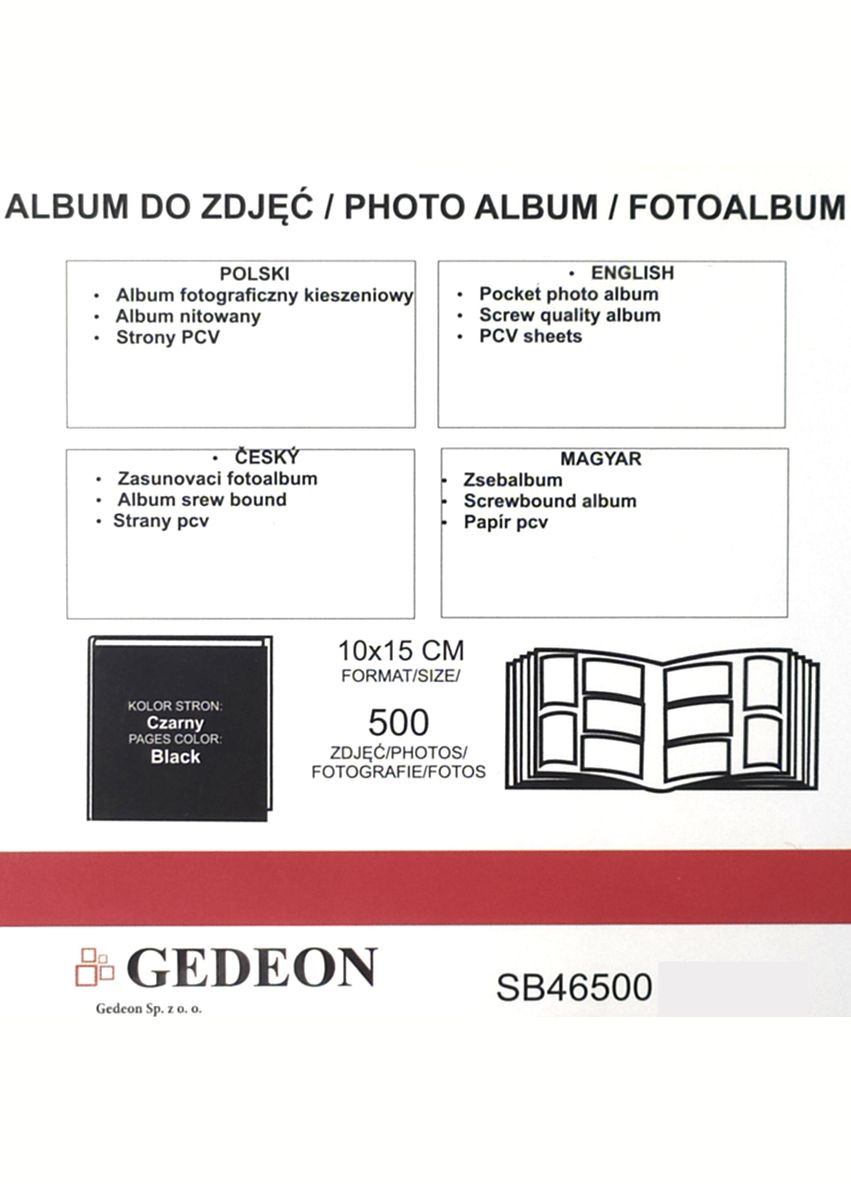 Фотоальбом 10x15см 500 фото SB46500 ART128 Sunshine Gedeon (333983535)