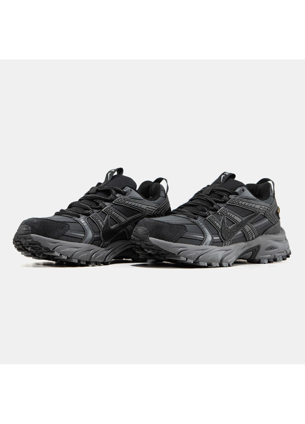 Черные демисезонные кроссовки мужские nike v2k grey black gore-tex termo | найк в2к рантекк термо черные No Brand