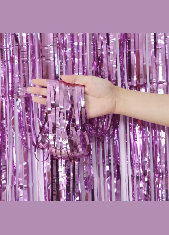 Дождик для фотозоны длинный 4 м на 1 м розовый Jannet Дощик (316644774)