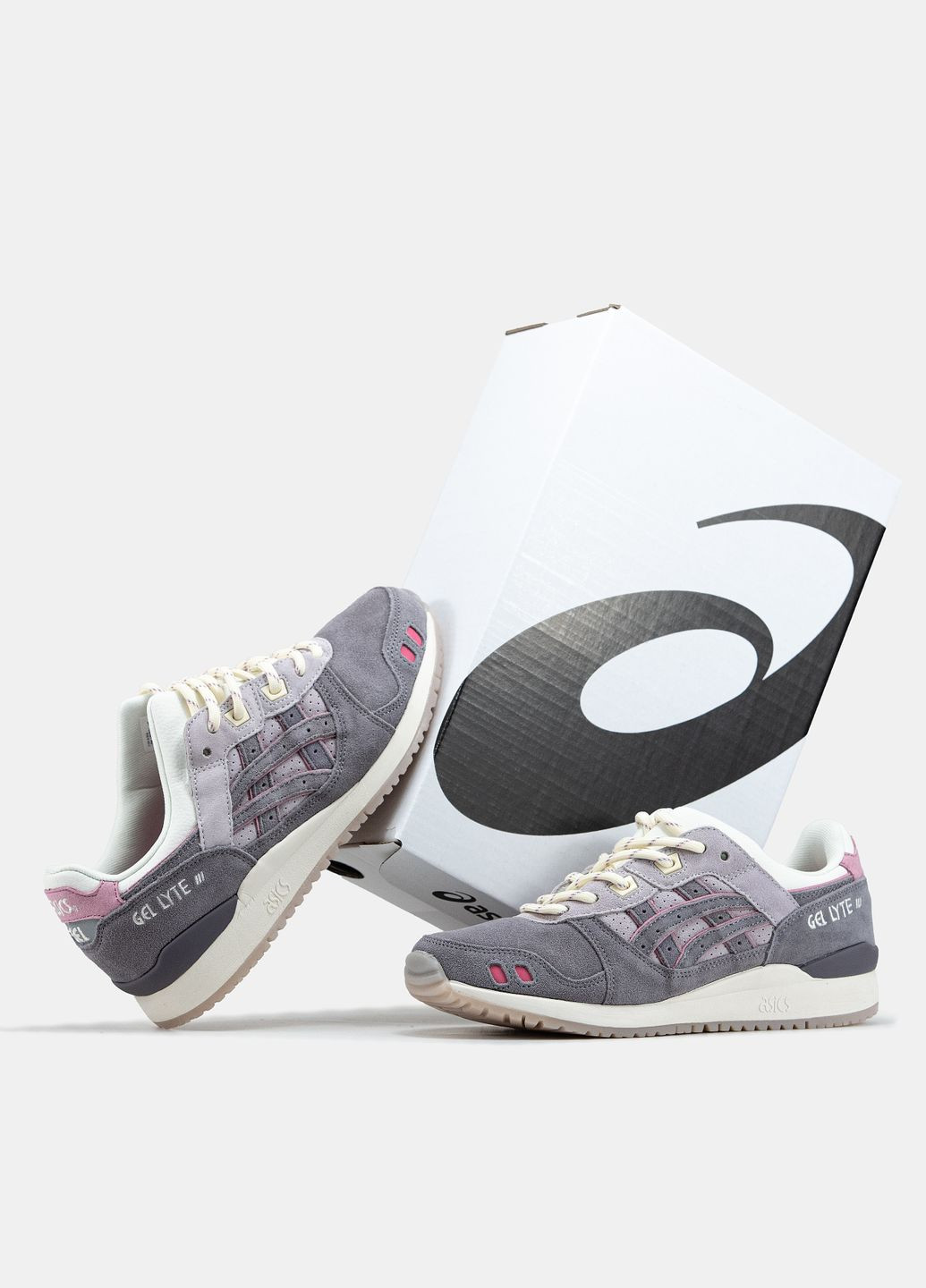 Кроссовки женские Asics Gel-Lyte 3 grey pink white | Асикс Гель-Лайт 3 серые розовые белые No Brand серые всесезоны (315018924)