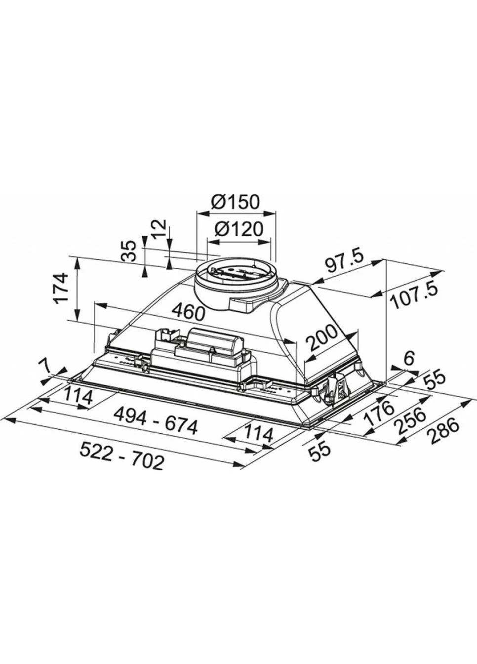 Витяжка кухонна Inca Smart FBI 525 XS (305.0599.507) FRANKE (396442874)