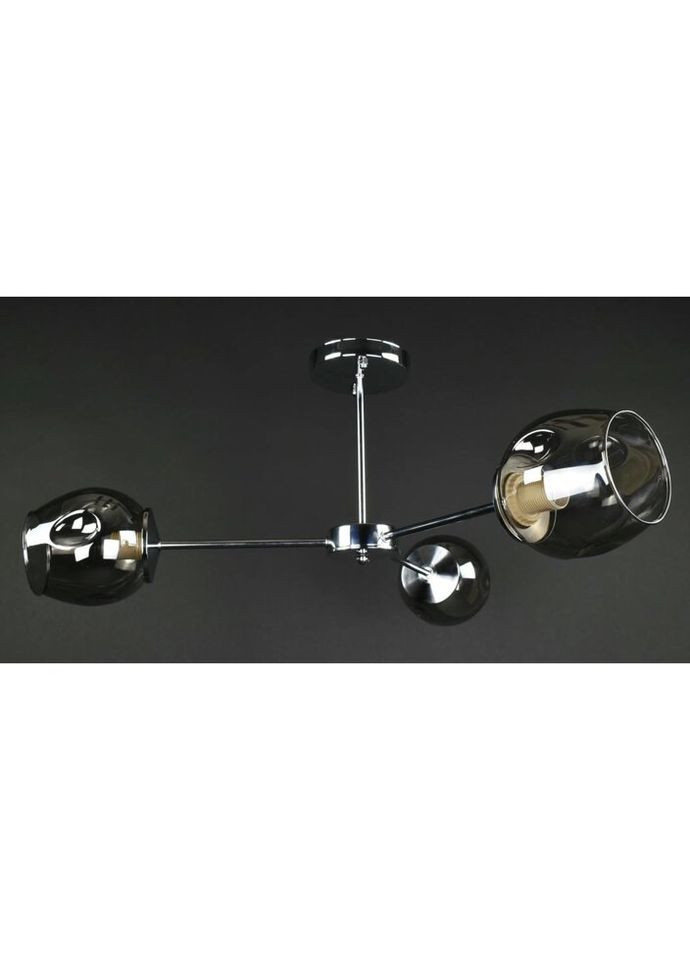 Стельова люстра на 3 лампочки 27290 Хром 30х67х67 см. Sunnysky (324396377)