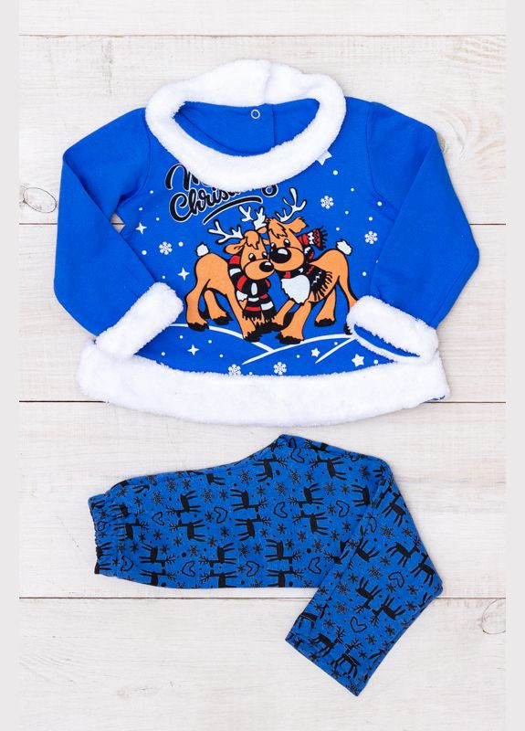 Світло-синій зимовий комплект для дівчат "новорічний" Носи своє 9512-023-33