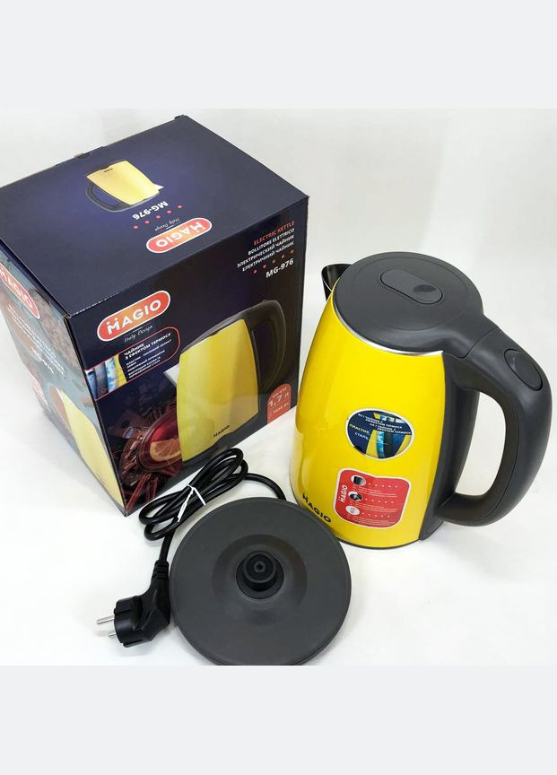 Електрочайник MG-976, маленький електрочайник, гарний електричний чайник, електронний чайник Magio (364664707)
