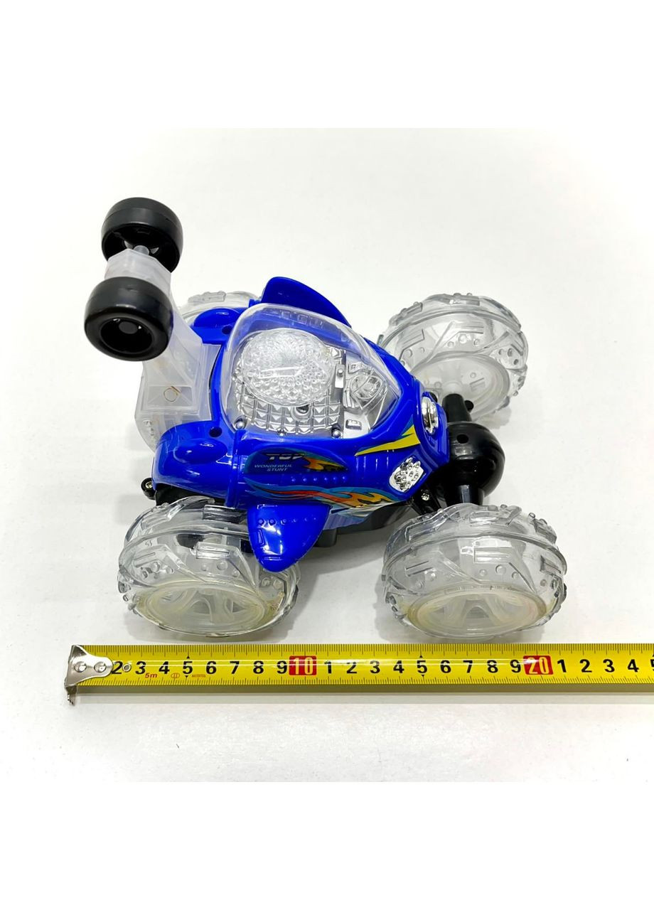 Машина Перевертень радіокерована трюкова зі колесами, що світяться 19см Синя (9996 M) No Brand (364549976)