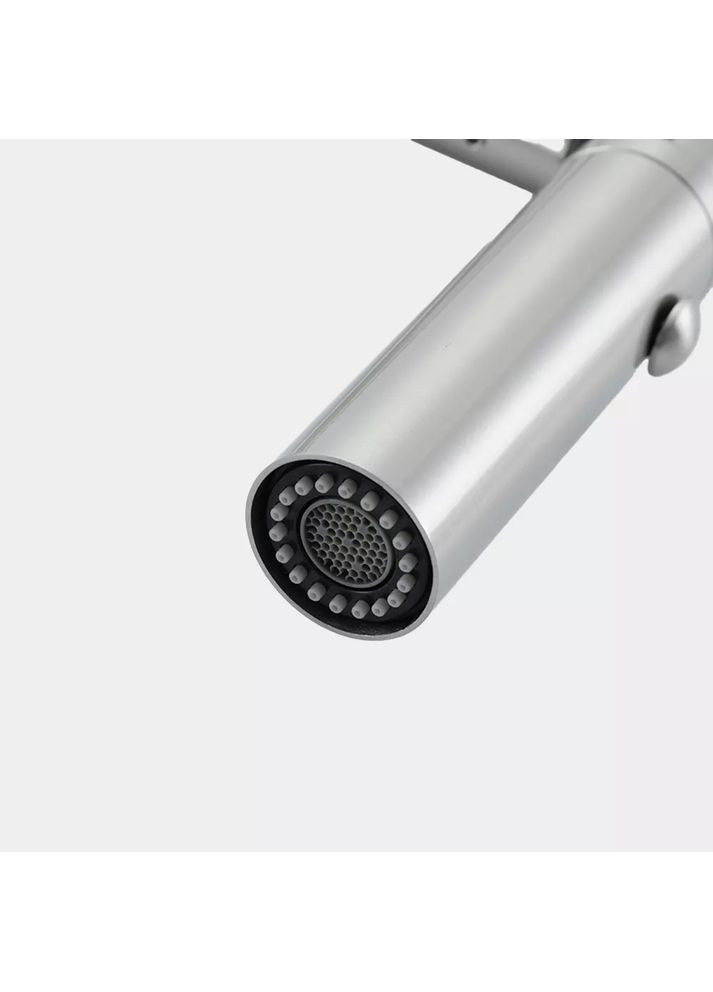 G4098-15 кухня одноваж. вис. вилив нерж. сталь гайка Ø35 (сатин/чорний) {8/1} GAPPO (371881946)