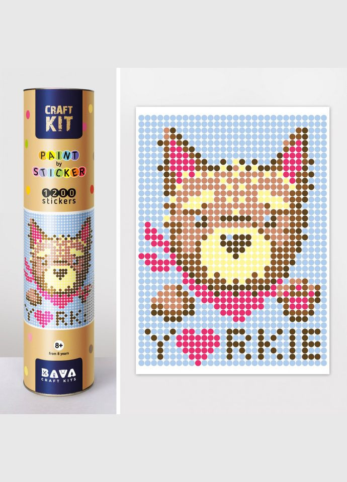 Картина по номерам стикерами в тубусе "Йорк", 33х48см, 1200 стикеров. 1791 No Brand (313288084)