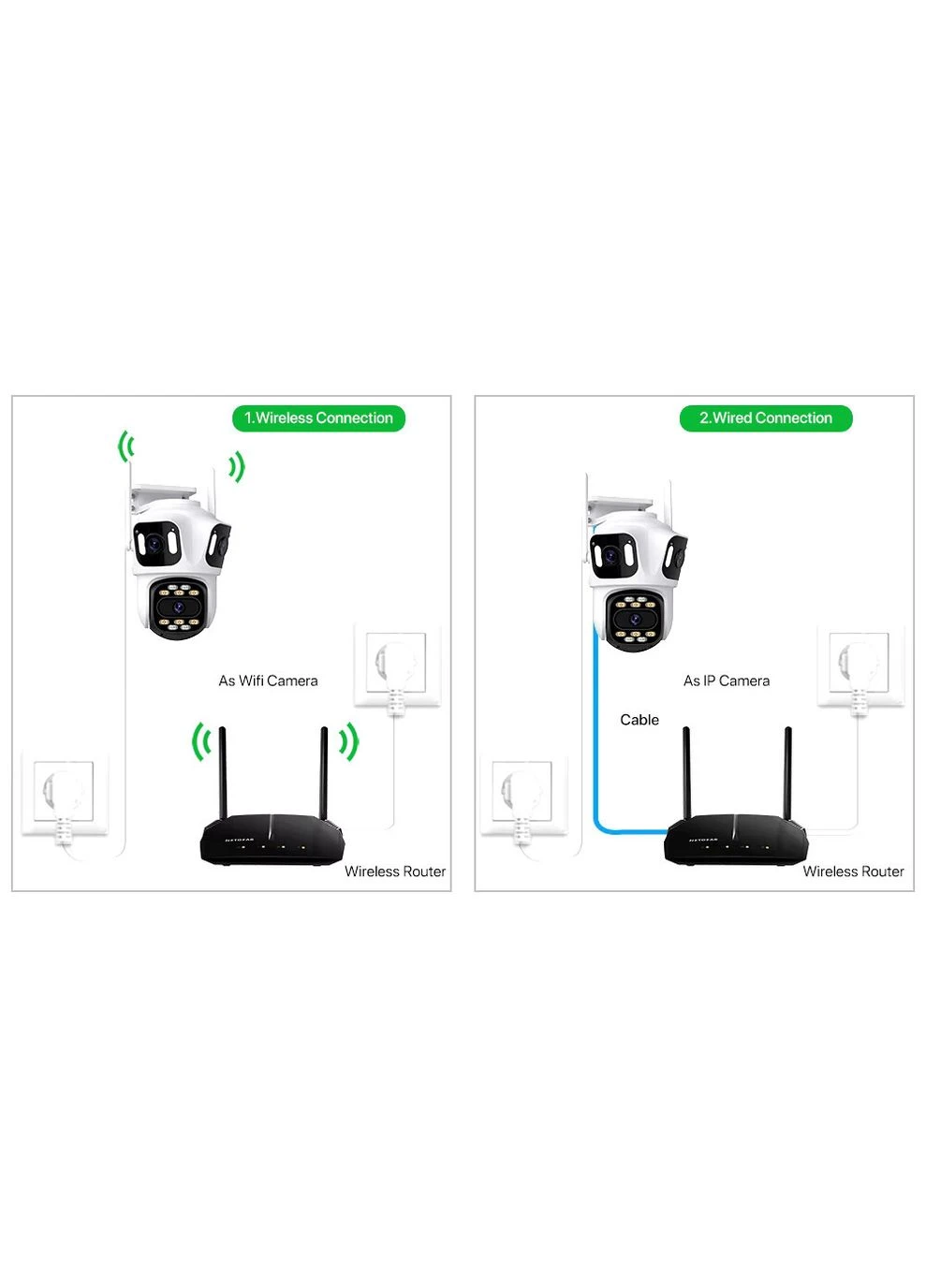 Вулична IP WiFi відеокамера QEARIM EP15 ICSEE 3 Лінзи 9 MP No Brand (373302067)