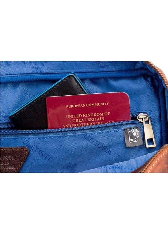 Мужская кожаная сумка Hugo с отд/для ноутбука 13" Havana Tan/Merlin (TC82 TAN/MLN) Visconti (326055607)