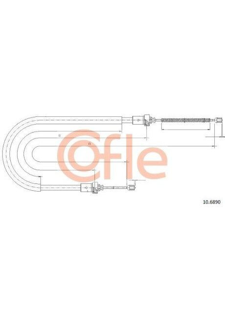 Трос ручника Cofle (366301659)