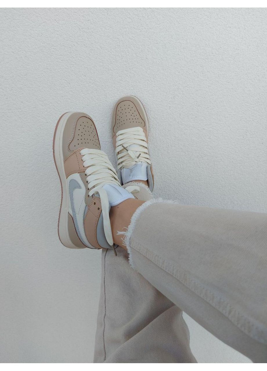 КРОСІВКИ ЖІНОЧІ NIKE AIR JORDAN 1 RETRO CREAM НАЙК АІР ДЖОРДАН No Brand бежеві демісезони (368870452)