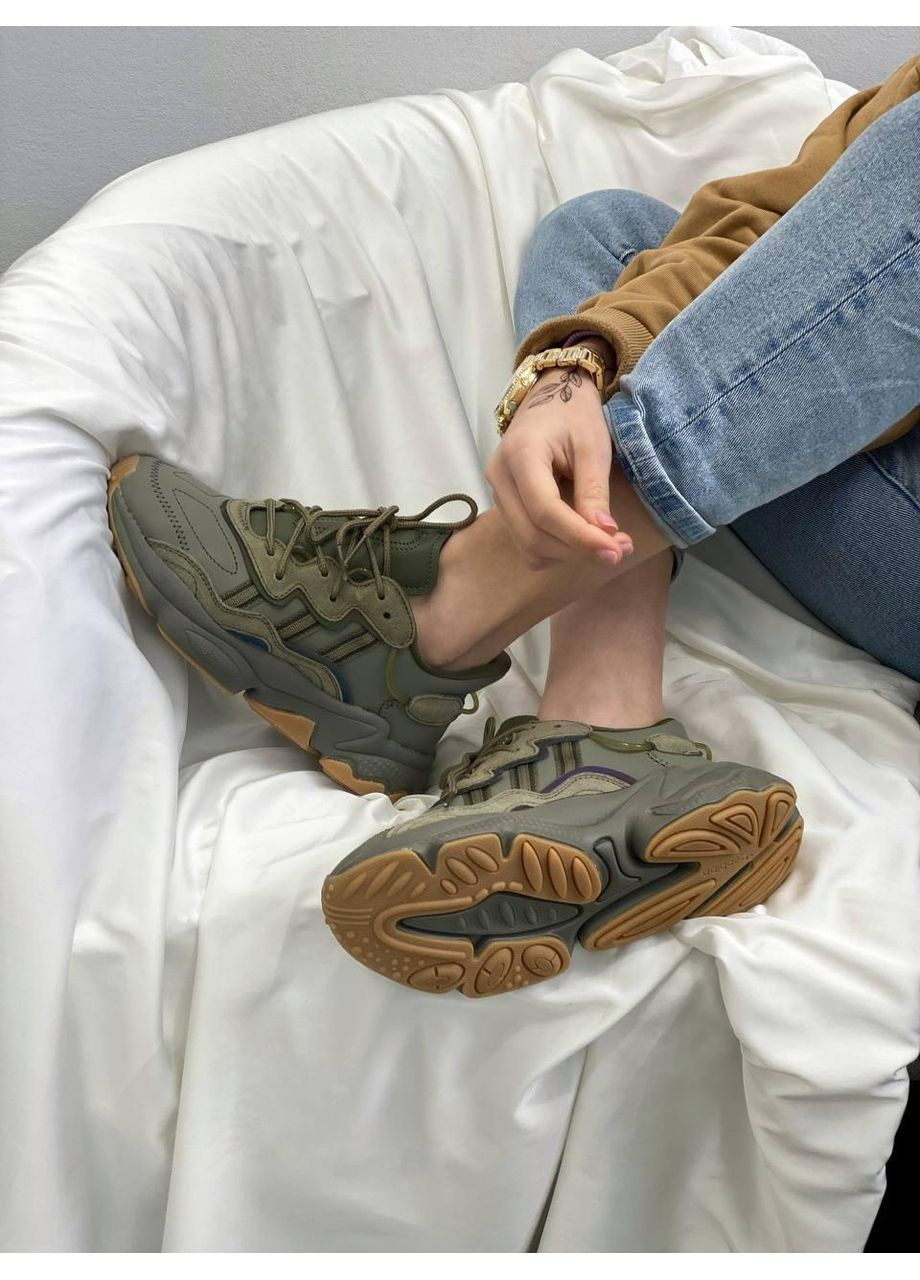 КРОССОВКИ ЖЕНСКИЕ ADIDAS OZWEEGO ADIPRENE PRIDE KHAKI АДИДАС ОЗВИГО No Brand хаки демисезоны (369389784)