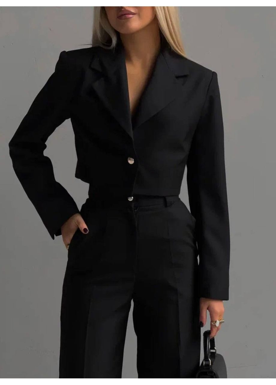 Костюм (жакет, штани), колір Чорний Fashion (361668183)