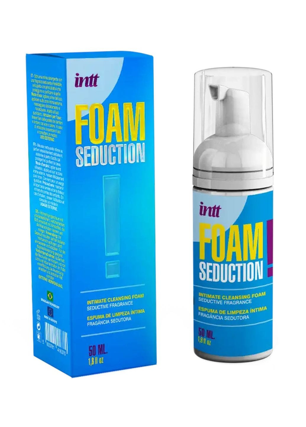 Пена для интимной гигиены FOAM SEDUCTION! унисекс, с ароматом, 50 мл Intt (363980407)