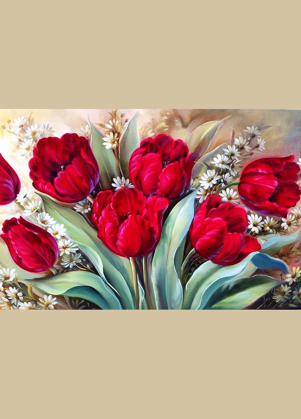 Набор алмазной вышивки "Красные тюльпаны". Художник Douglas Frasquetti Чарівний діамант (333710642)