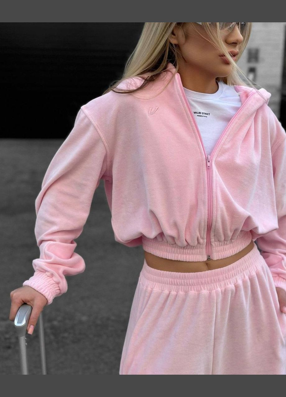 Жіночий велюровий костюм з кофтою та штанами Adelante (342327878)