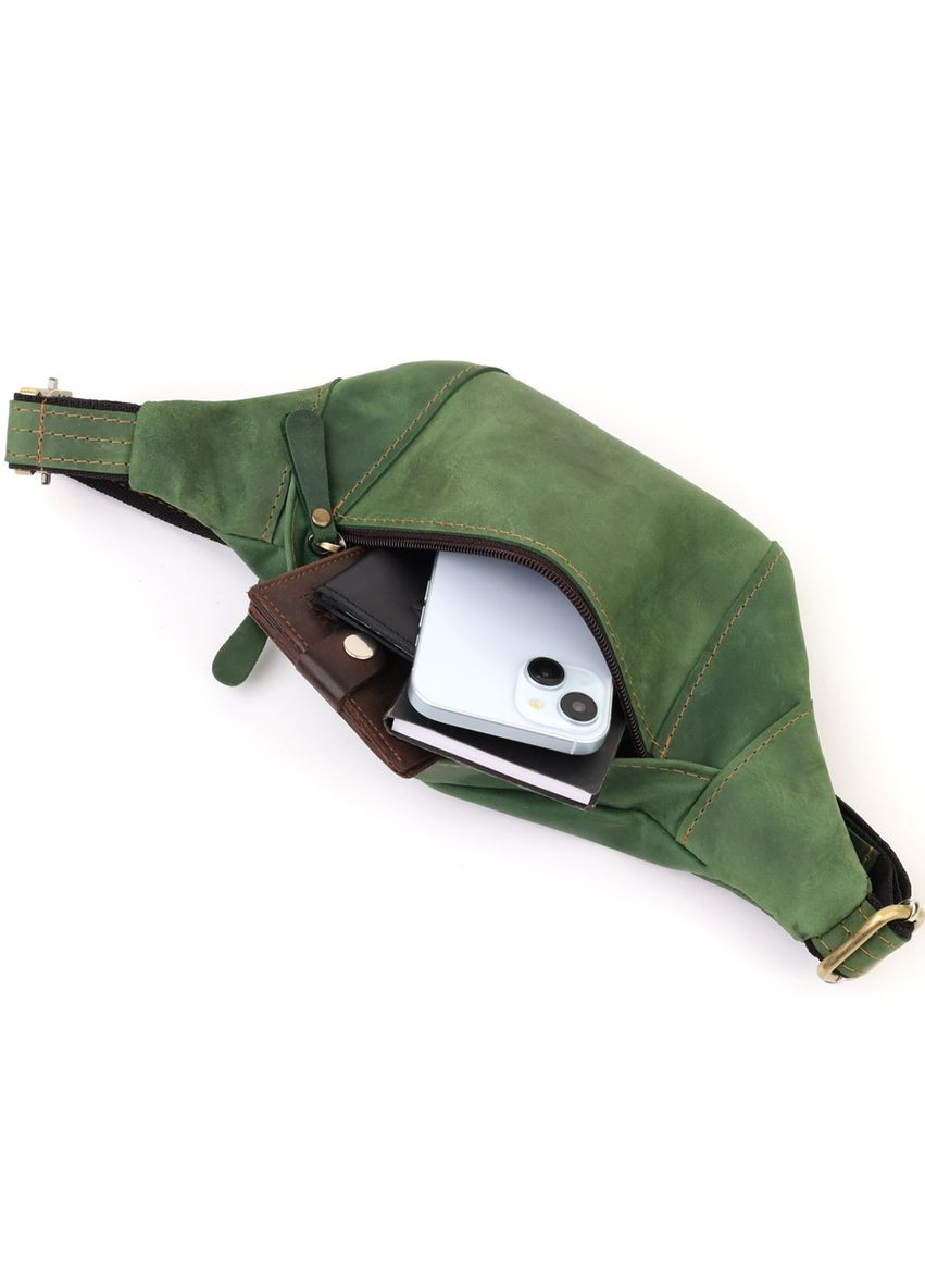 Модна сумка-бананка для чоловіків з натуральної vintage шкіри 23124 Shvigel (332201399)