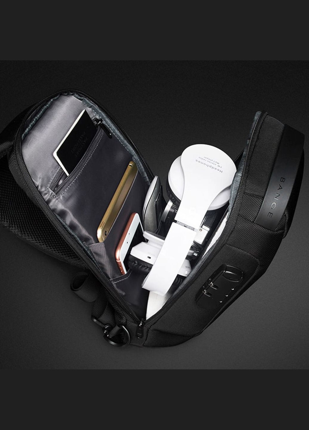 Рюкзак з однією лямкою Сумка слінг () 9.7'' з USB 3.0 Micro USB Bange BGS22085 Red (315922193)