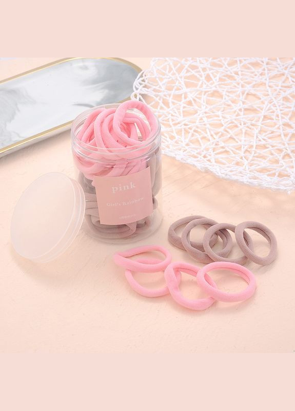Набор резинок для волос 50 шт Розовый (AN0103208) ANbeauty (360768448)