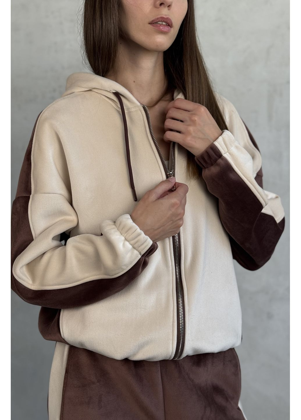 Костюм з кофта+брюки велюр CHICLY (360750352)