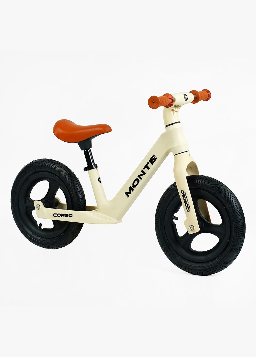 Детский велобег « Monte» SQ-06984. Нейлоновая рама, нейлоновая вилка, надувные колеса 12" Corso (290668382)
