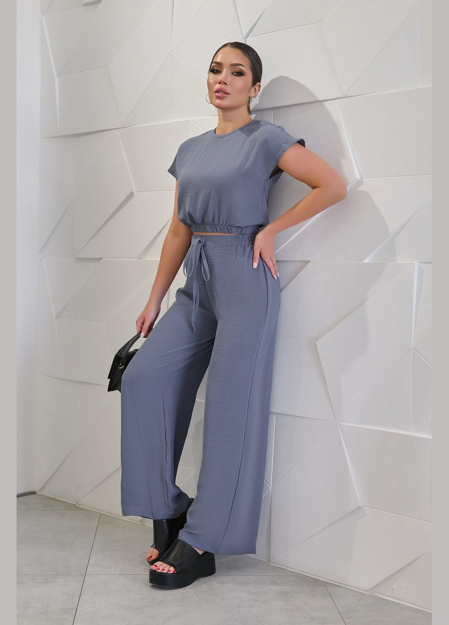 Летний женский костюм из жатки Fashion Girl (301064814)