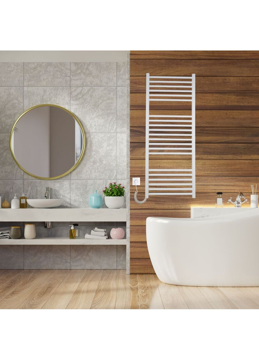 Рушникосушарка електрична з кнопкою матовий 1190*490 Carino ARIANNA (365596232)