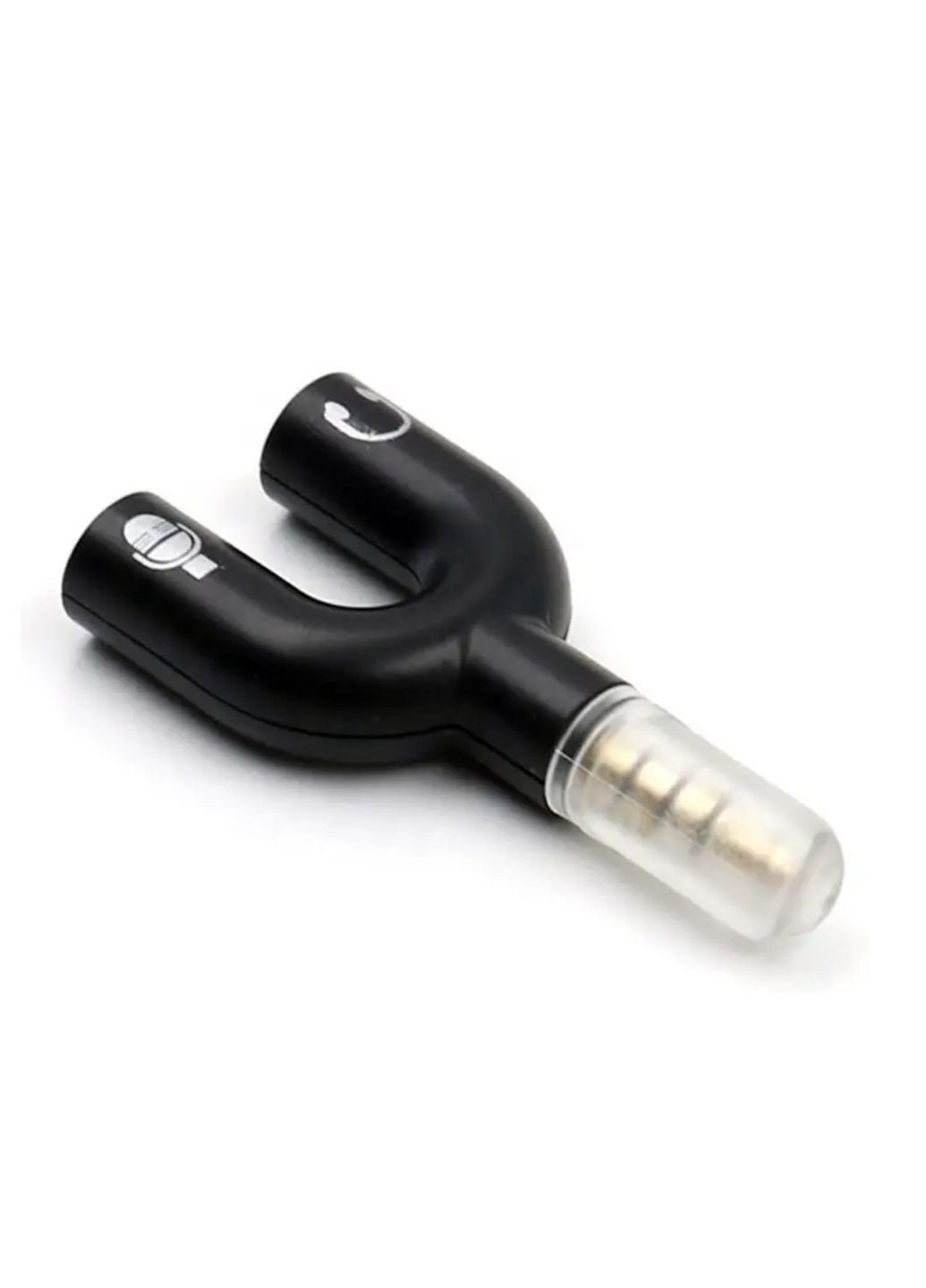 Аудіо перехідник AUX (роздвоювач) з 3.5 мм. на мікрофон 3,5 мм.+ аудіо 3,5 мм. / Чорний X-level (335257621)