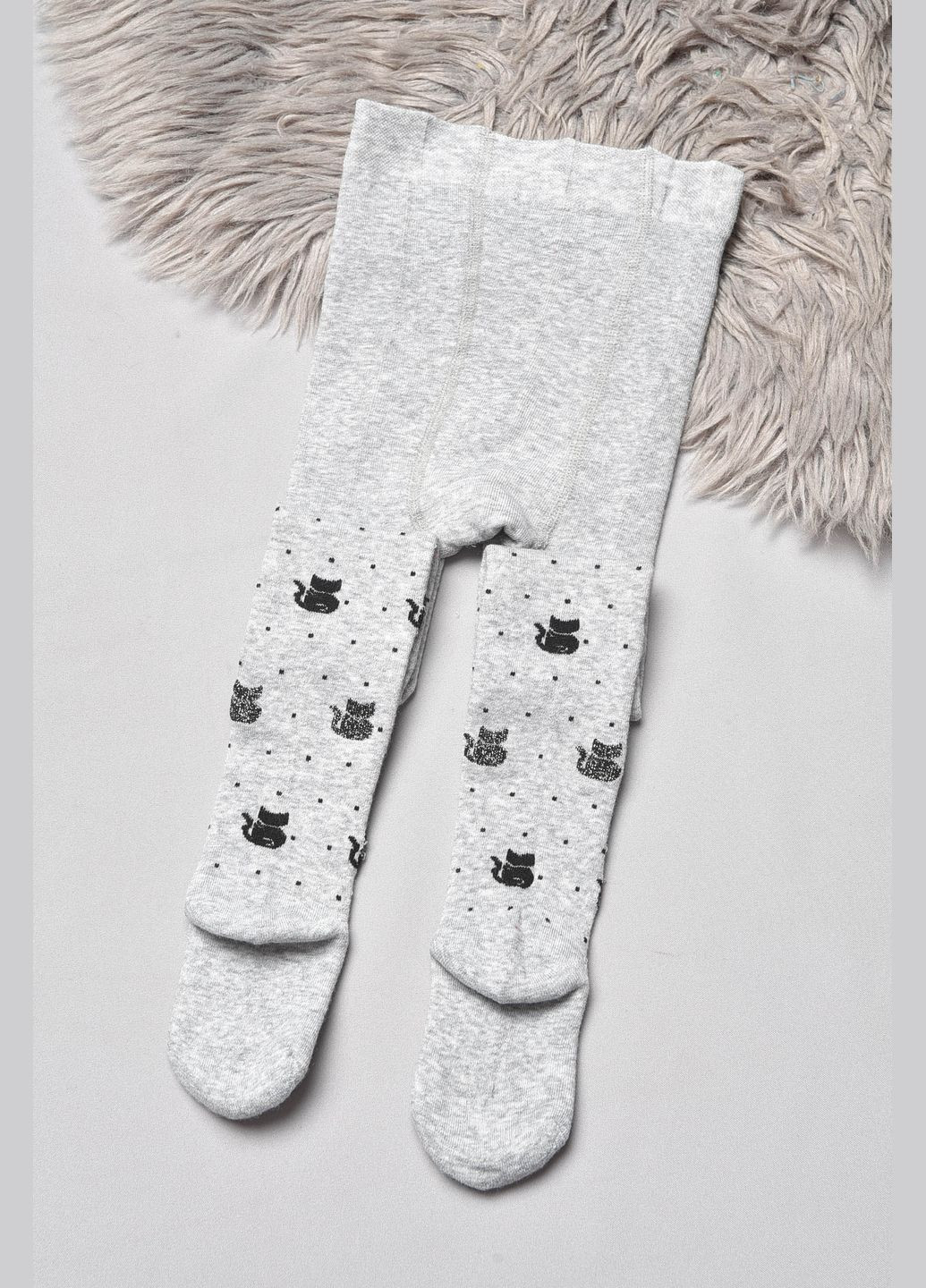 Колготы детские махровые для девочки серого цвета Let's Shop (302947747)