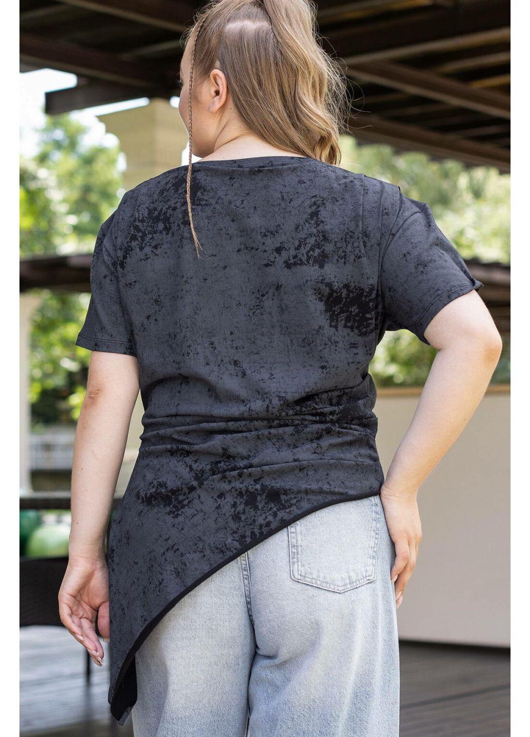 Асиметрична бавовняна футболка TOTALFIT - (351900942)